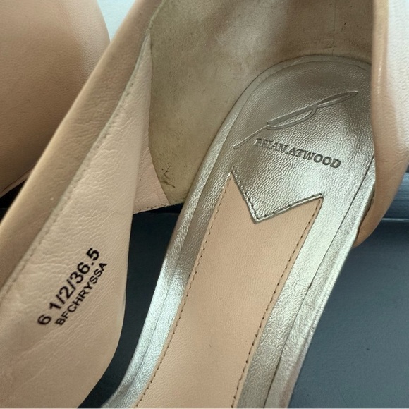 Brian Atwood nude & silver knotted Chryssa leather heels - size 36.5 (US 6.5) - Picture 6 of 6